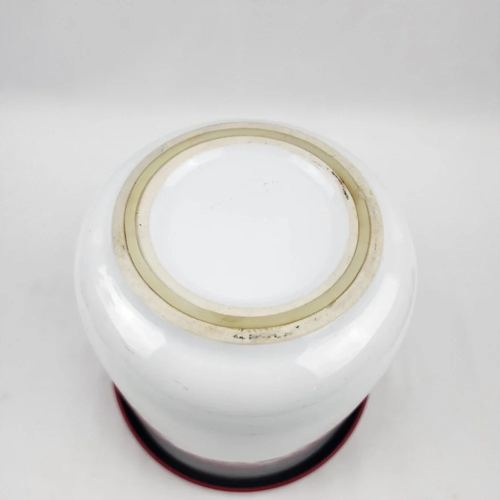 KitchenAid Utensil Crock/Canister, Store/Organize- White w/Red Trim w/White Logo